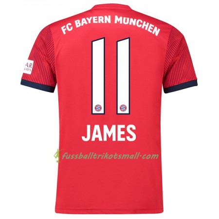 Günstige Fußballtrikots FC Bayern München James 11 2018-2019 Kurzarm Heimtrikotsatz kaufen